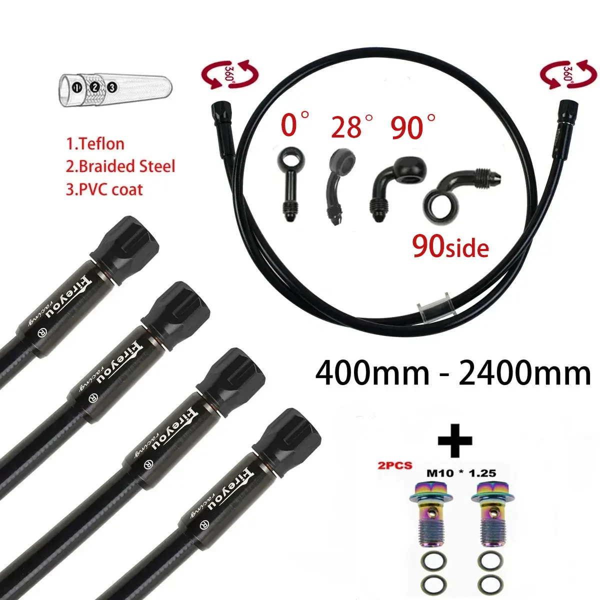 Manguera de freno trenzada AN3 - Brake Line Motorcycle reseña y precio